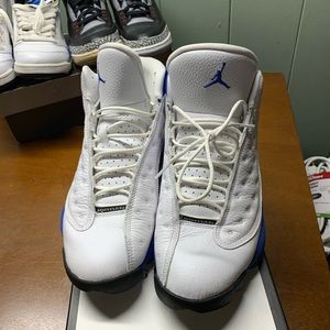 Air Jordan 13 size 9.5 white and royal blue